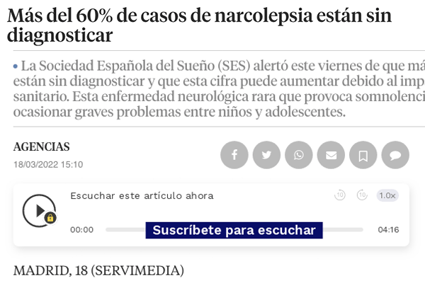 Narcolepsia en los medios 2